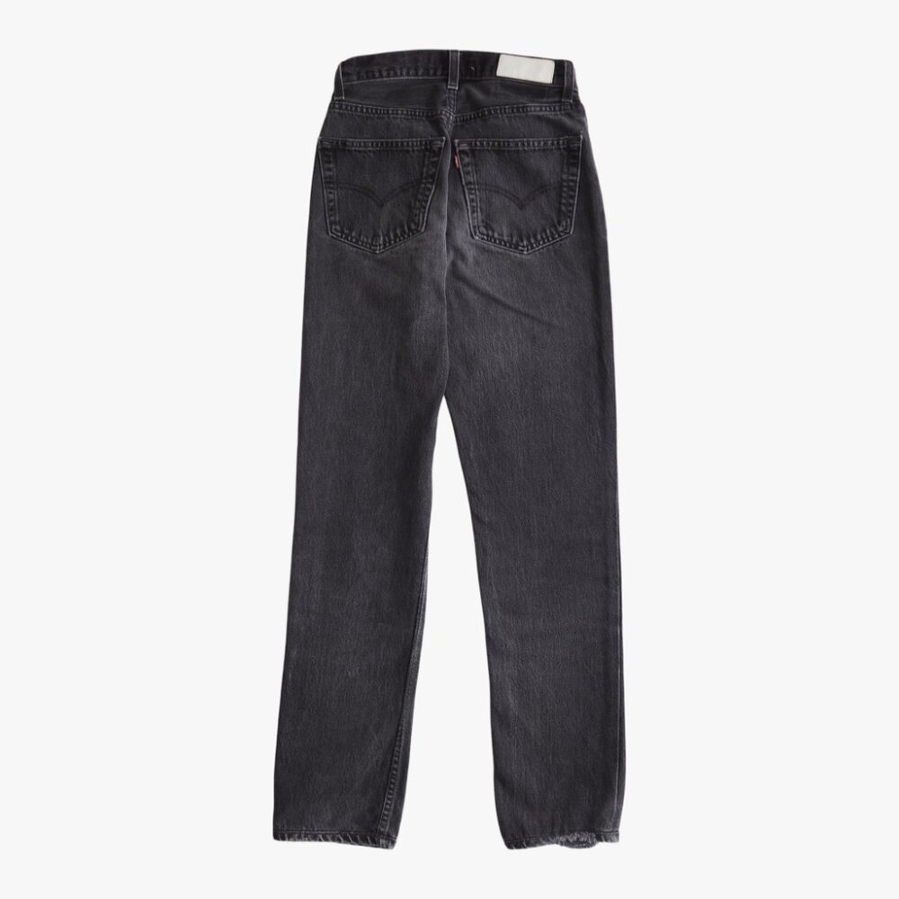 (RARE) (VINTAGE) LEVI'S BY RE/DONE | 100% COTTON “70S STRAIGHT" CHARCOAL BLACK